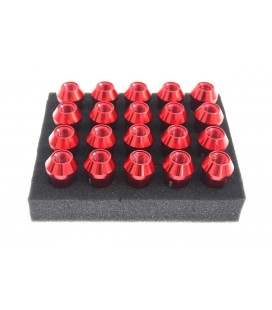 Racing wheel lug nuts JBR 50mm M12 x1.25 RED