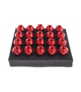 Racing wheel lug nuts JBR 50mm M12 x1.5 RED