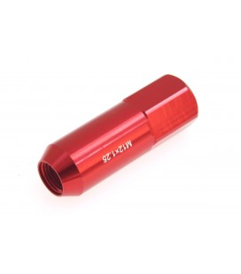 Racing wheel lug nuts JBR 60mm M12 x1.25 RED