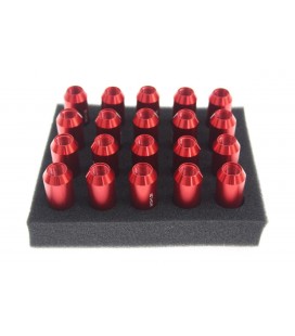 Racing wheel lug nuts JBR 60mm M12 x1.25 RED