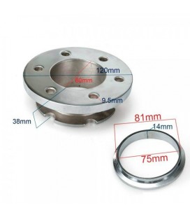 Flanšas su perėjimu 6 varžtai į 3" V-Band Garrett GT32