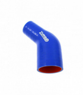 Reduction silicone elbow 45deg TurboWorks Pro Blue 20-25mm