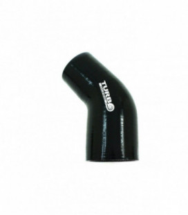 Reduction silicone elbow 45st TurboWorks Black 15-20mm