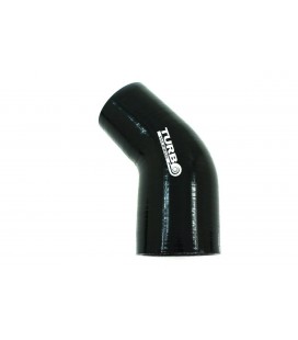 Reduction silicone elbow 45st TurboWorks Black 76-102mm