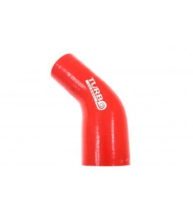 Reduction silicone elbow TurboWorks Red 45deg 45-63mm