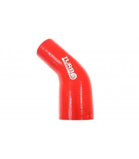 Reduction silicone elbow TurboWorks Red 45deg 57-63mm