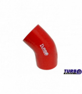Reduction silicone elbow TurboWorks Red 45deg 70-76mm