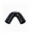 Silicone elbow 135st TurboWorks Black 40mm