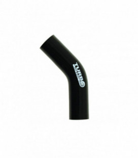 Silicone elbow 45st TurboWorks Black 114mm