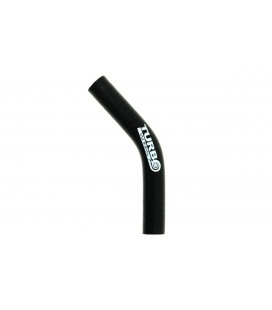 Silicone elbow 45st TurboWorks Black 18mm