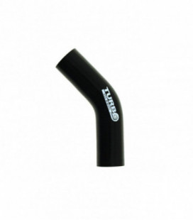 Silicone elbow 45st TurboWorks Black 38mm