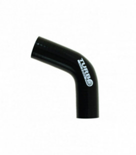 Silicone elbow 67st TurboWorks Black 76mm