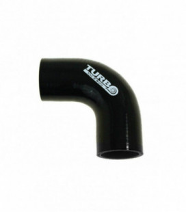 Silicone elbow 90st TurboWorks Black 114mm