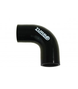 Silicone elbow 90st TurboWorks Black 57mm