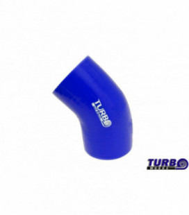 Silikoninė alkunė TurboWorks mėlyna 45 laipsnių 102mm