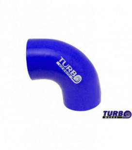 Silikoninė alkunė TurboWorks mėlyna 90 laipsnių 51mm