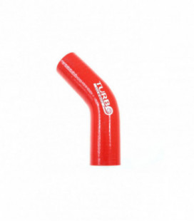 Silicone elbow TurboWorks Red 45deg 40mm