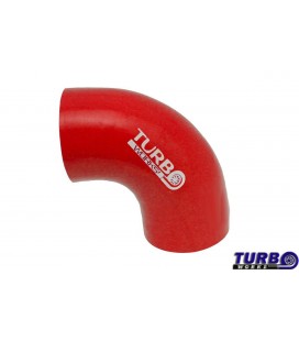 Silicone elbow TurboWorks Red 90st 84mm