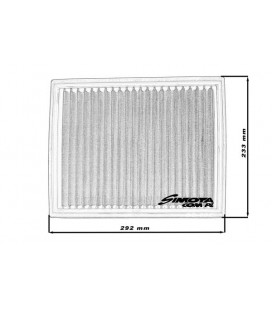 Stock replacement air filter SIMOTA OO002 292X233mm